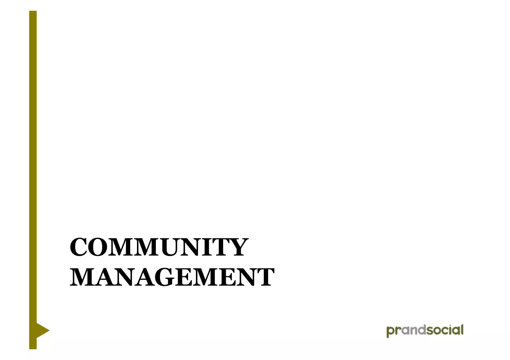 COMMUNITY
MANAGEMENT
 