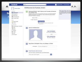 Facebook & Co.
   Mark Stocksmeyer



Social – Media – Plattformen -> Facebook
Anmeldung
 
