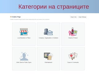 Категории на страниците
 