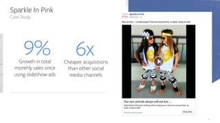 48
Case Study
​9% ​6x
Sparkle In Pink
Growth in total
monthly sales since
using slideshow ads
Cheaper acquisitions
than other social
media channels
 