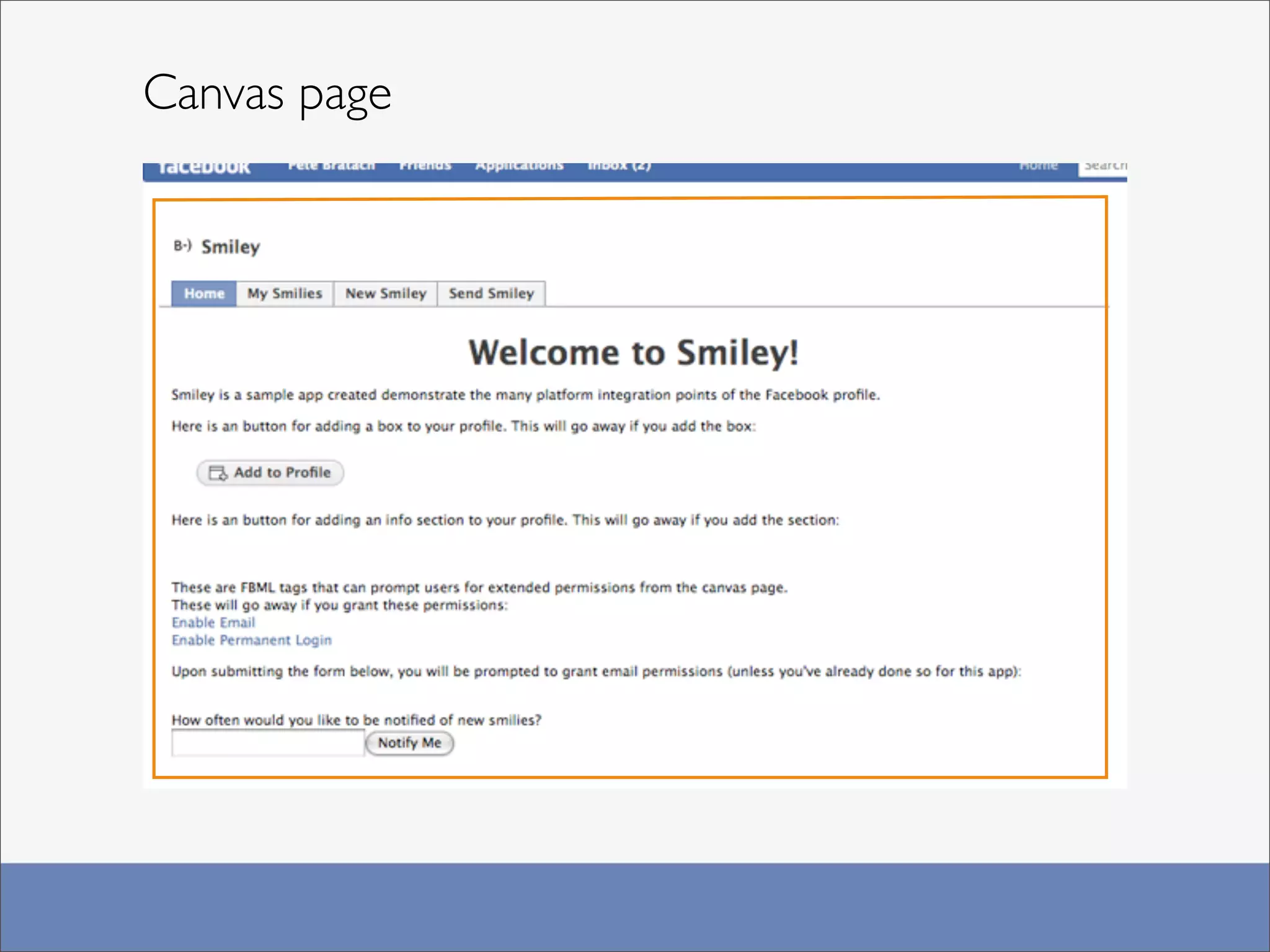 Canvas page
 