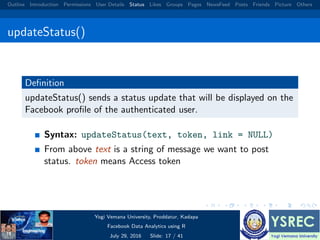 Facebook data analysis using r | PDF
