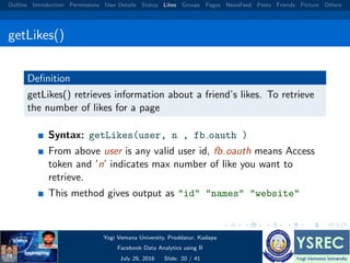 Facebook data analysis using r | PDF