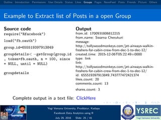 Facebook data analysis using r | PDF