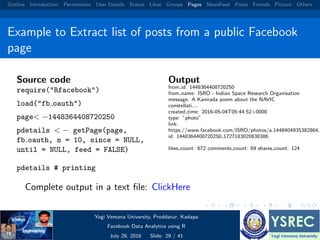 Facebook data analysis using r | PDF