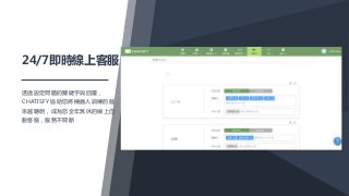24/7即時線上客服
透過設定問題的關鍵字與回覆，
CHATISFY 協助您將機器人訓練的越
來越聰明，成為您全年無休的線上自
動客服，服務不間斷
 