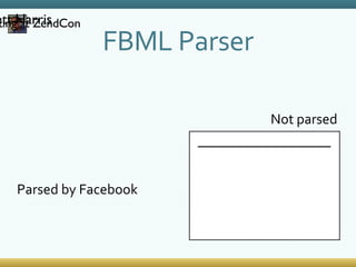 FBML Parser Parsed by Facebook Not parsed Brett Harris is presenting at ZendCon 