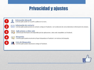 Privacidad y ajustes
 