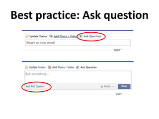 Best practice: Ask question
 