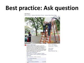 Best practice: Ask question
 