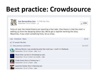 Best practice: Crowdsource
 