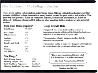Eduardo Saverin 2004 - Upgrading his presentation
