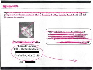 Eduardo Saverin 2004 - Upgrading his presentation