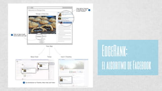 EdgeRank:
elalgoritmodeFacebook
 