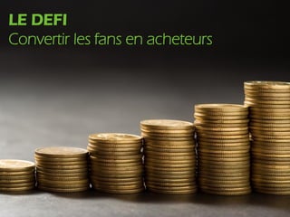 LE DEFI
Convertir les fans en acheteurs
 