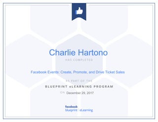 Facebook Events: Create, Promote, and Drive Ticket Sales
December 29, 2017
Charlie Hartono
 