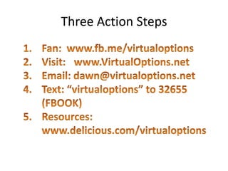 Three Action Steps
 
