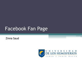 Facebook Fan Page ZinnaSaud 