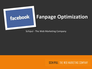 Fanpage Optimization Schipul - The Web Marketing Company 