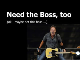 Need the Boss, too
(ok - maybe not this boss ...)
flickr.com/photos/10567940@N05/3949821038/
 