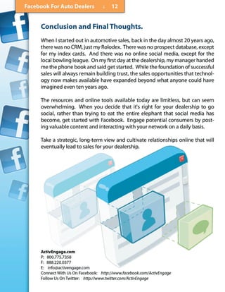 Facebook  For  Auto  Dealers