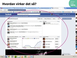 Hvordan virker det så?

  Hvad kan Facebook gøre for jer og jeres forretning?



  Flere kunder – Færre tomme pladser
  I sidder på det indhold som alle deler!
  Service
  Vise det I er gode til




                                                        70
 