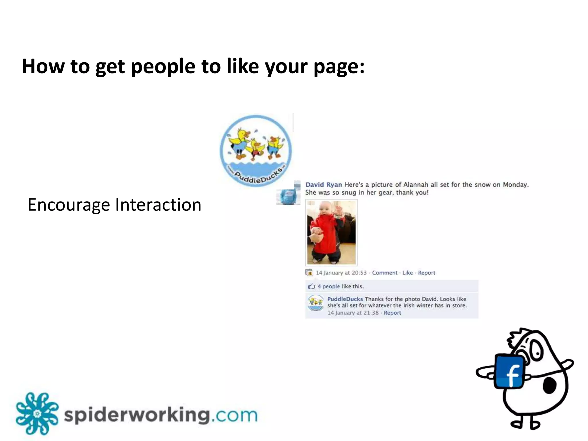 Setting up your business page: