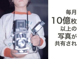 毎月
10億枚
 以上の
 写真が
共有され
 