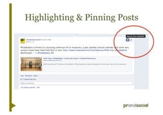 Highlighting & Pinning Posts
 