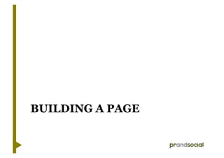 BUILDING A PAGE
 