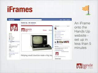 iFrames
          An iFrame
          onto the
          Hands Up
          website -
          set up in
          less than 5
          minutes
 
