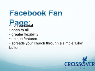 Facebook Fan Page: non personal