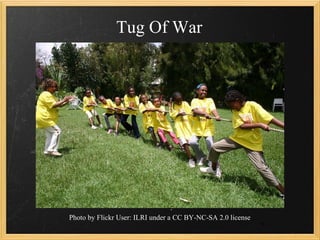 Tug Of War




Photo by Flickr User: ILRI under a CC BY-NC-SA 2.0 license
                                                             9
 