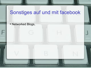 Sonstiges auf und mit facebook Networked Blogs, 