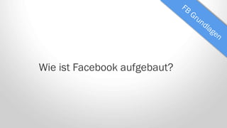 Wie ist Facebook aufgebaut?
 