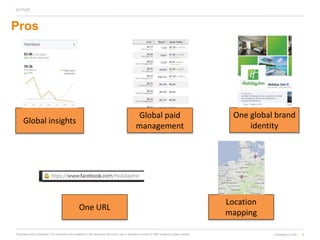 4cmdagency.com /Proprietary and confidential. The information and materials in this document are not for use or disclosure outside of CMD except by written consent.
Pros
One global brand
identity
Global insights
One URL
Global paid
management
Location
mapping
 