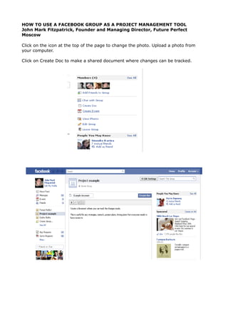 Facebook Group as Project Management Tool | PDF