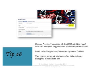 KONKUR-­‐	
   RENCER	
  
1 2013 indførte Facebook nye regler for
afholdelse af konkurrencer.

Med de nye regler er det tilladt at afholde
konkurrencer direkte på sin tidslinje,
eller, som tidligere, via 3. par ts
applikationer. Der er fordele og ulemper
ved begge metoder:


Konkurrencer på tidslinje:


Fordele: 

Hurtigt og nemt at sætte op

 at få folk til at deltage/lege med
Let
Fungerer på mobile enheder

Det er gratis

Ulemper:
Du får ikke deltagerens emailadresse
Da konkurrencereglerne og Facebooks
fraskrivelse af ansvar skal fremgå af dit
konkurrence-opslag, bliver det hurtigt lidt
”bøvlet”. Du kan dog også linke til det.

Konkurrencer via apps:

Fordele: 
Du har mulighed for at bede om
deltagernes emailadresser
Mere kontrol over udformning og visuelt
udtryk
Du kan ”like-gate” deltagelse, således at
deltageren skal ”like” din side for at
deltage
Konkurrenceregler mv. kan let indgå i
applikationen

Ulemper:
Visse konkurrenceapps virker ikke på
mobile enheder
Omkostning til app
Det kan være en smule sværere at få folk
til at deltage.


OBS: husk at følge dit lands
markedsføringslovgivning!

 