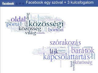 Facebook egy szóval + 3 kulcsfogalom 