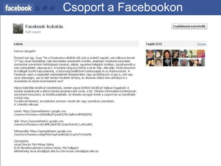 Csoport a Facebookon 