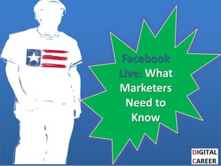 Facebook
Live: What
Marketers
Need to
Know
 