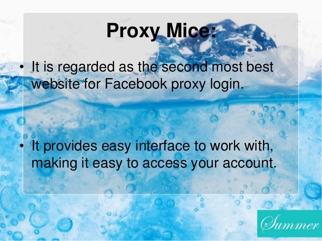 facebook login proxy websites