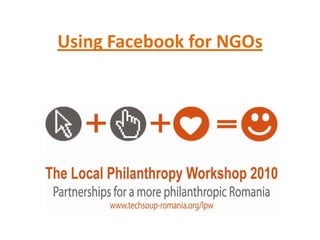 Using Facebook for NGOs 