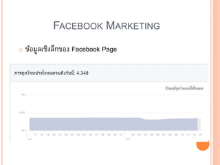 FACEBOOK MARKETING
o ข้อมูลเชิงลึกของ Facebook Page
 