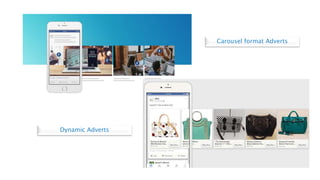 Carousel format Adverts
Dynamic Adverts
 