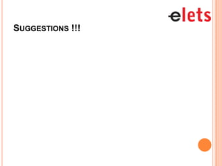SUGGESTIONS !!!
 