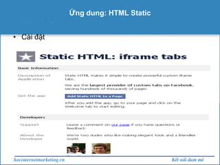Ứng dung: HTML Static
• Cài đặt

 