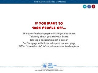 Facebook marketing strategies to attract, grow, and sell