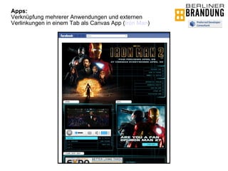 Apps: Verknüpfung mehrerer Anwendungen und externen Verlinkungen in einem Tab als Canvas App ( Iron Man ) 