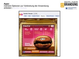 Apps: mehrere Optionen zur Verbreitung der Anwendung anbieten -  Dunkin' Donuts 